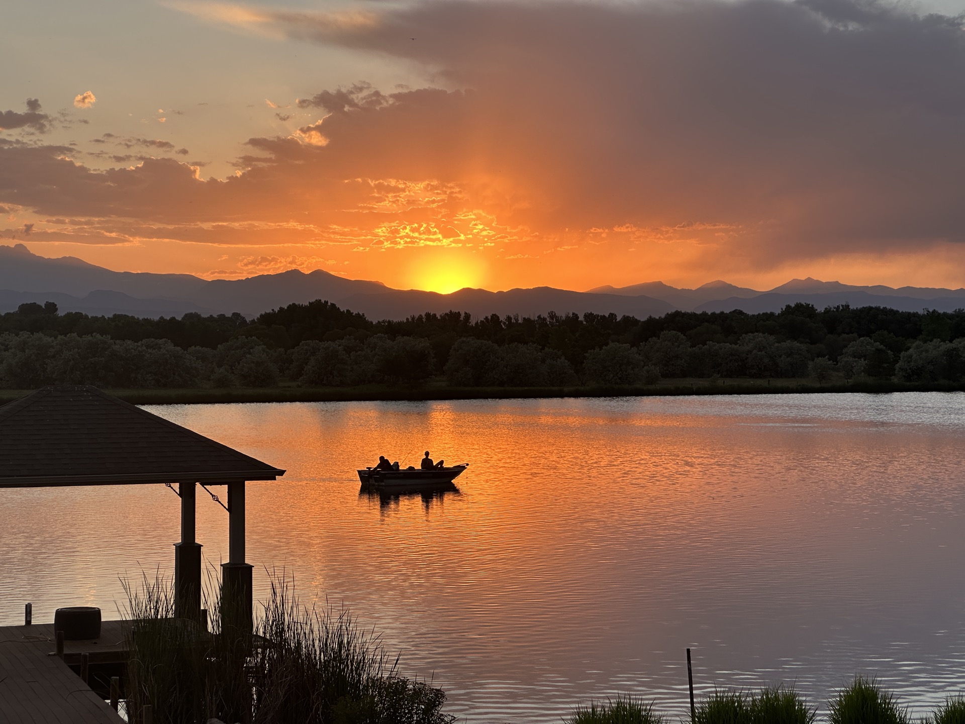 Peaceful bay waters surrounded by Colorado landscape
